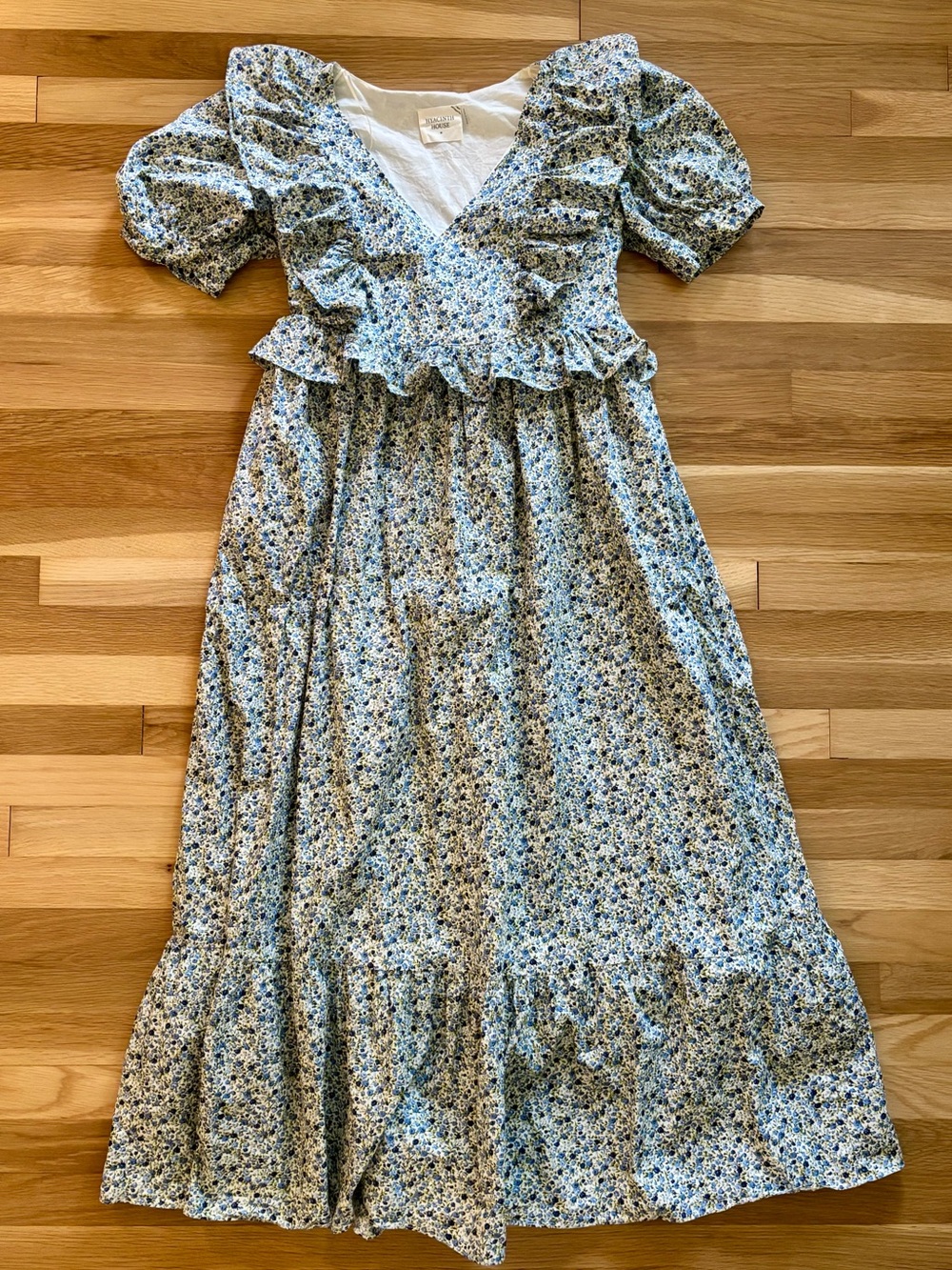 Hyacinth House- Blue Floral Garden Maxi Dress - Medium
